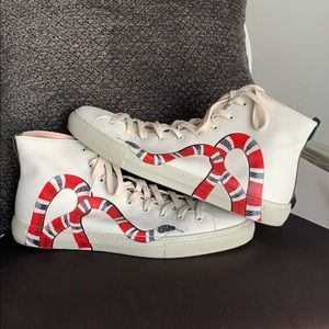 gucci snake high tops white
